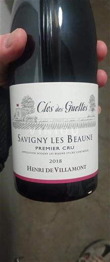 Burgundy Savigny-lès-Beaune Premier Cru Henri de Villamont Clos des Guettes 2018