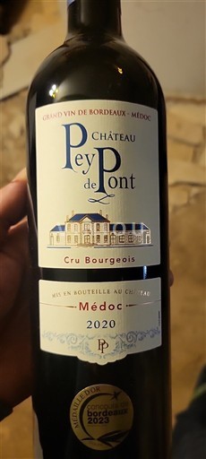 Bordeaux Médoc Cru Bourgeois Château Pey de Pont 2020