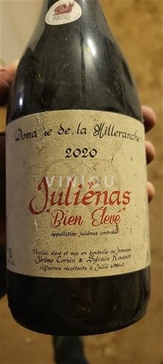 Beaujolais Juliénas Domaine La Milleranche Bien Elevé 2020