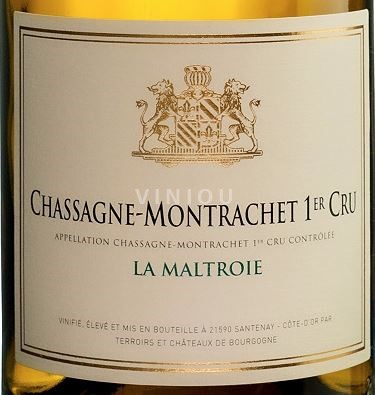 Bourgogne Chassagne-montrachet Premier Cru Château Terroirs et Château de Bourgogne La Maltroie 2018