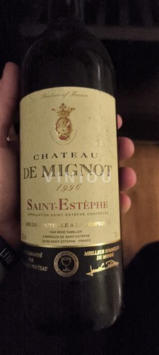 Bordeaux Saint-Estèphe Château Mignot 1996
