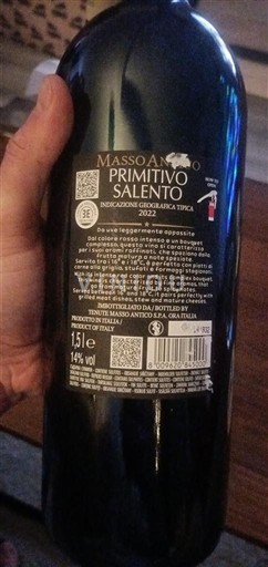 Puglia Susumaniello Salento Masso Antico 2022