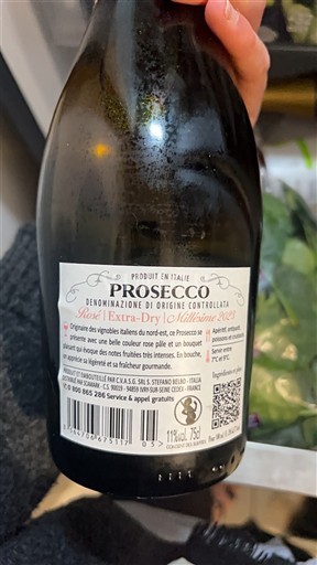 Vêneto Prosecco Rosé Extra-Dry Millesimato Não Sazonado