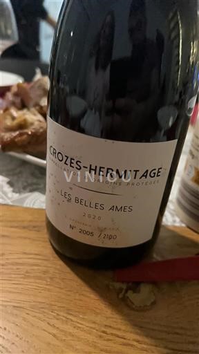 Rhônen laakso Crozes-Hermitage Les Belles Ames 2020