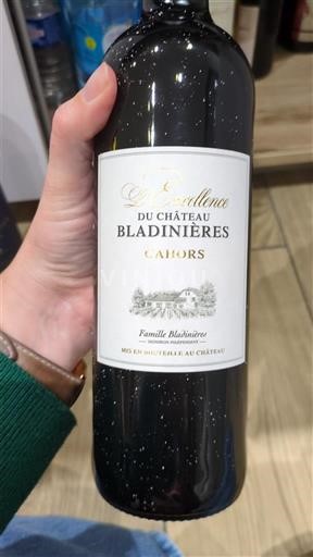 Sydväst Cahors Château Bladinières L'Excellence Icke årgångsbetecknad