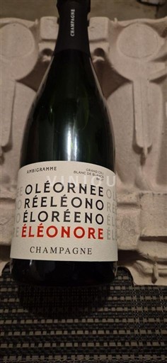 Champaña Champán Ambigramme Éléonore Sin añada