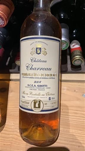 Burdeos Primeras Colinas de Burdeos Château Charreau 2004