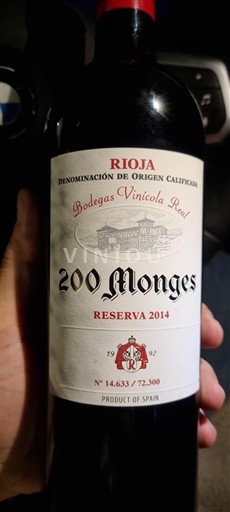 La Rioja Rioja Bodegas Vinicola Real 200 Monges Reserva 2014