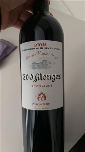 La Rioja Rioja Bodegas Vinicola Real 200 Monges Reserva 2014