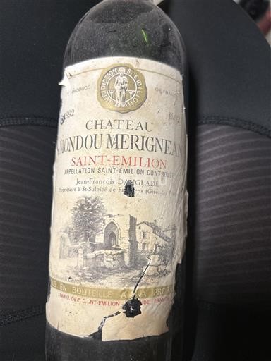 Bordeaux Saint-Émilion Château Mondou Mérigneau 1992