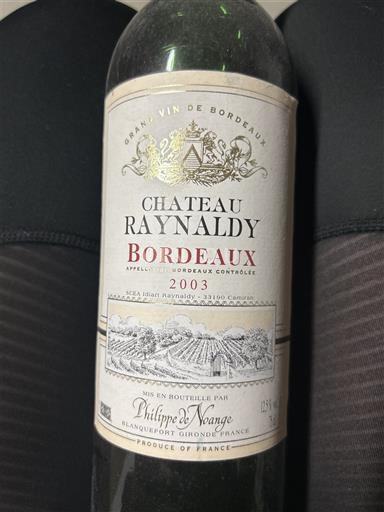 Burdeos Bordeaux Château Raynaldi 2003
