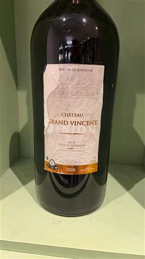 Bordeaux Blaye-côtes-de-bordeaux Château Grand Vincent 2008
