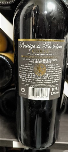 Corse Les Vignerons de l'Île de Beauté Prestige du Président 2006