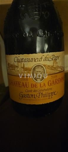 Rhône Valley Châteauneuf-du-Pape Château La Gardine des Générations Gaston-Philippe 2008