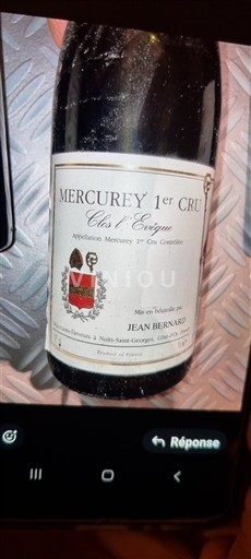 Burgundija Mercurey Premier Cru Jean Bernard Clos l'Evêque 2008