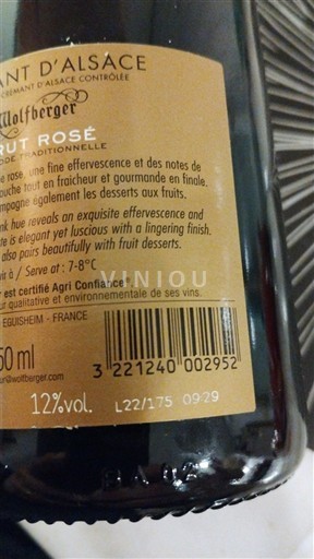 Alsazia Crémant d'Alsazia Wolfberger Brut Rosé Senza annata