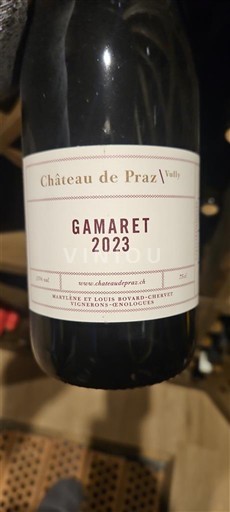 Fribourg Vully Château Praz Gamaret 2023