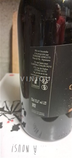 Jura Côtes du Jura Domaine Geneletti Senza annata