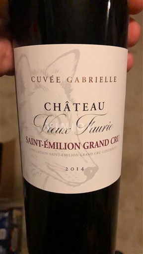 Bordeaux Saint-Émilion Grand Cru Grand Cru Château Vieux Faurie Gabrielle 2014