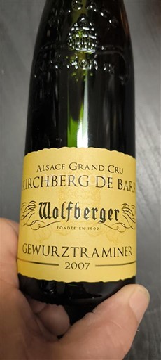 Alzacija Gewürztraminer Grand Cru Wolfberger Kirchberg de Barr 2007
