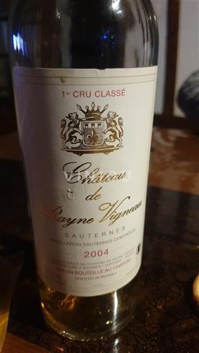 Bordeaux Sauternes Premier Cru Château Rayne Vigneau 2004
