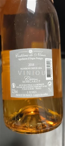 Valle del Rodano Costières di Nîmes Château Margarot 2018