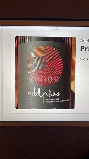 Puglia Gioia del Colle Adelphòs Primitivo Không niên vụ