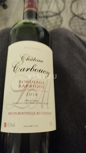 Bordeaux Château Carbouey Bordeaux Barrique 2018