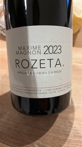 Languedoc Corbières Maxime Magnon Rozeta 2023