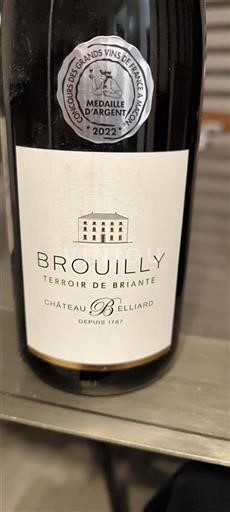 Beaujolais Brouilly Château Belliard Terroir de Briante Niet-geïntegreerd