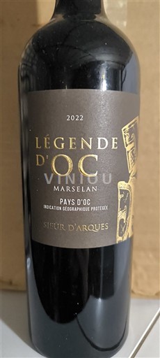 Languedoc a Roussillon Pays d'Oc Sieur d'Arques Légende d'OC Marselan 2022