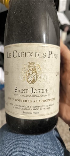 Rhônen laakso Saint-Joseph Le Creux des Pins 2000