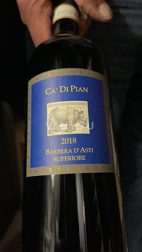 Piemonte Barbera d'Asti La Spinetta Ca’ di Pian 2018