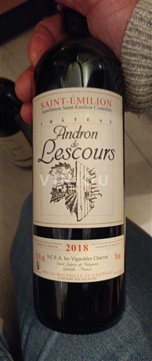 Bordeaux Saint-Émilion Château Andron Lescours 2018