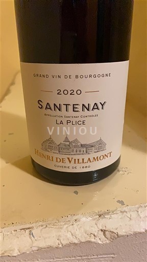 Burgundija Santenay Henri de Villamont La Plice 2020
