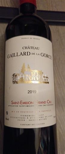 Bordeaux Saint-Émilion Grand Cru Grand Cru Château Gaillard de la Gorce 2019