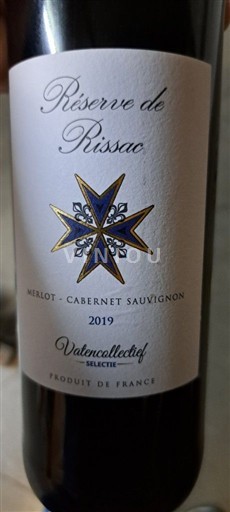 Linguadoca e Rossiglione Paese d'Oc Vignobles Canet Cabernet Severnyi Reserve de Rissac 2019