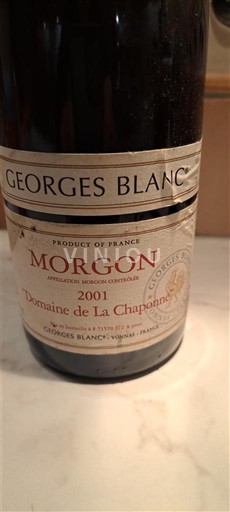 Beaujolais Morgon Domaine La Chaponne 2001