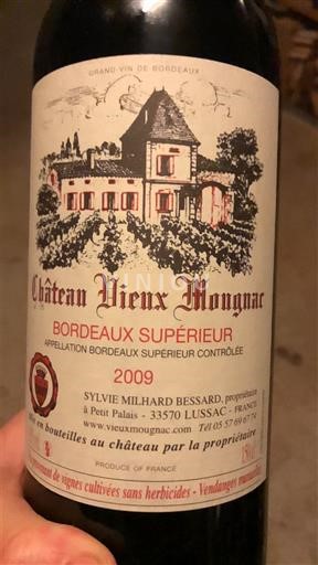 Bordeaux Bordeaux Supérieur Château Vieux Mougnac 2009