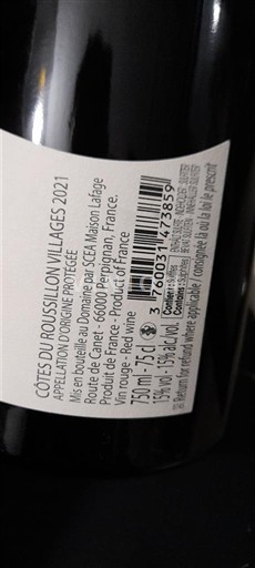 Roussillon Côtes du Roussillon Villages Domaine Saint-Lafage Fundacio 2021