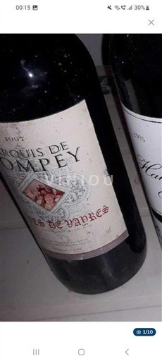 Bordeaux Graves-de-vayres Marquis de Pompey 1997