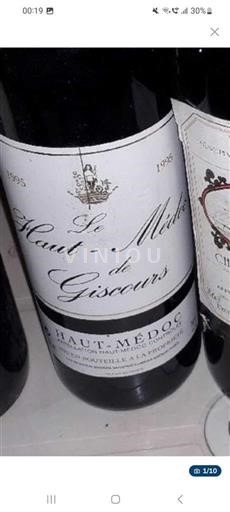 Bordeaux Haut-Médoc Giscours Le Haut-Médoc de Giscours 1995
