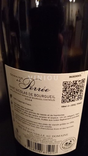 Valle del Loira Saint-Nicolas-De-Bourgueil Domaine La Perrée 2024