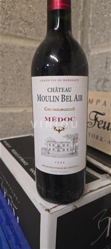 Bordeaux Médoc Cru Bourgeois Château Moulin Bel Air 2009