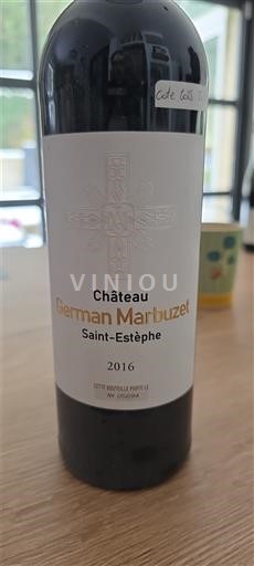 Bordeaux Saint-Estèphe Château German Marbuzet 2016