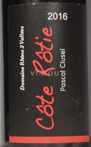 Rhônen laakso Côte-rôtie Domaine Rhône 2 Vallées 2016