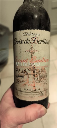 Bordeaux Saint-Émilion Château Croix de Bertinat 2001