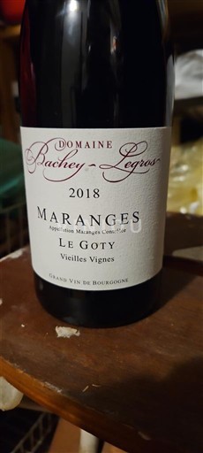 Burgundy Maranges Bachey-Legros Le Goty Vieilles Vignes 2018