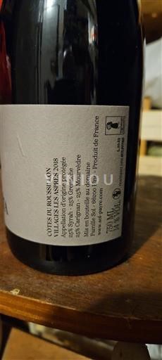 Roussillon Côtes-du-roussillon-villages Domaine Sol Payré Scellerata Âme noire 2018