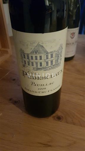 Bordeaux Pauillac Grand Cru Château Pedesclaux 2008